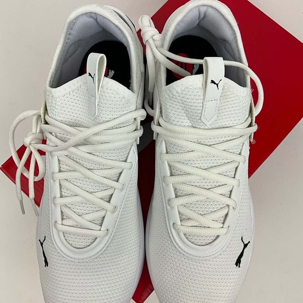 Puma White Mens White Black Softfoam Shoes Various Sizes - Picture 6 of 8
